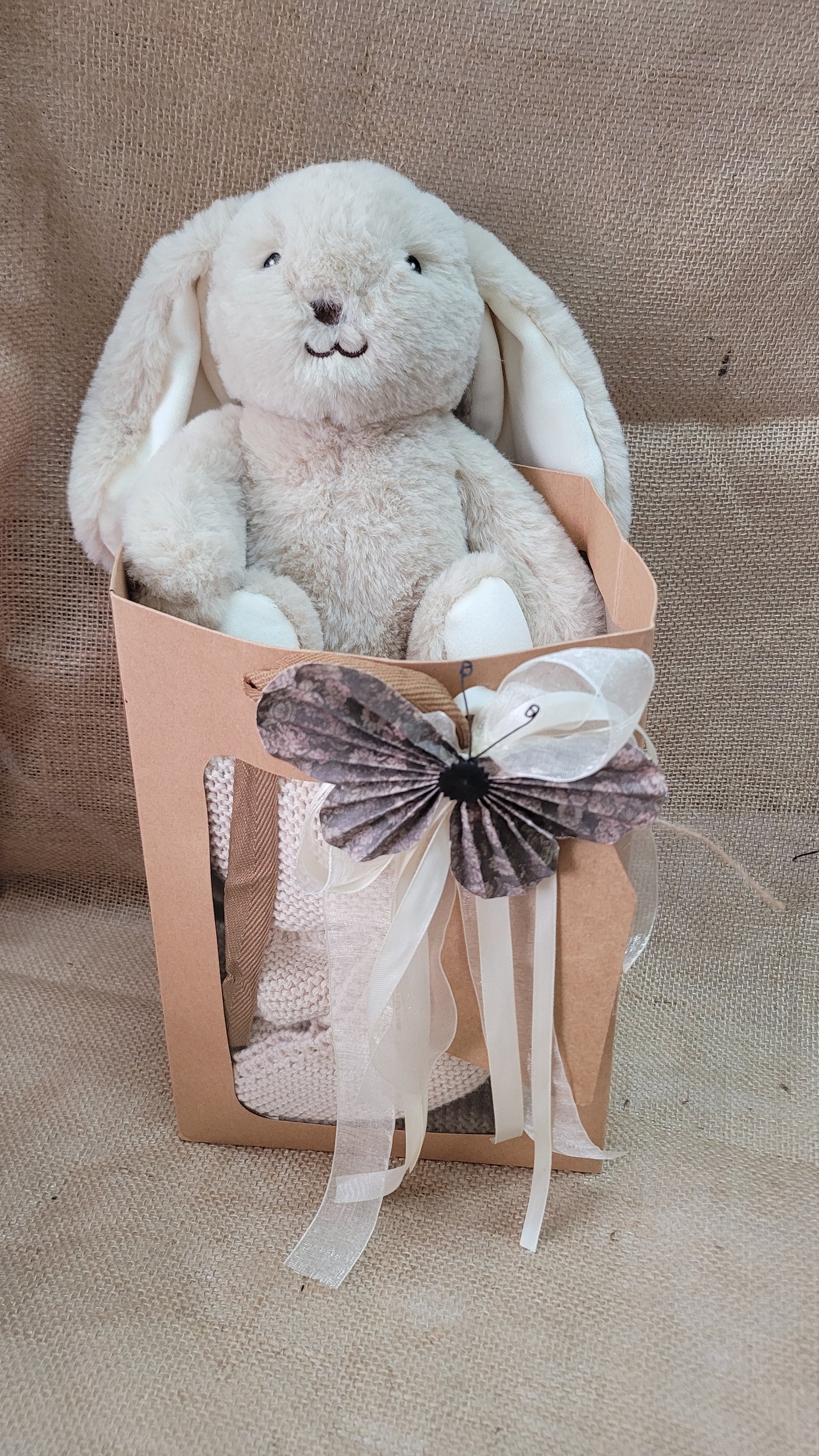 Baby Gift Pack - Lovey / Comforter & Muslin Blanket with Custom Embroidery