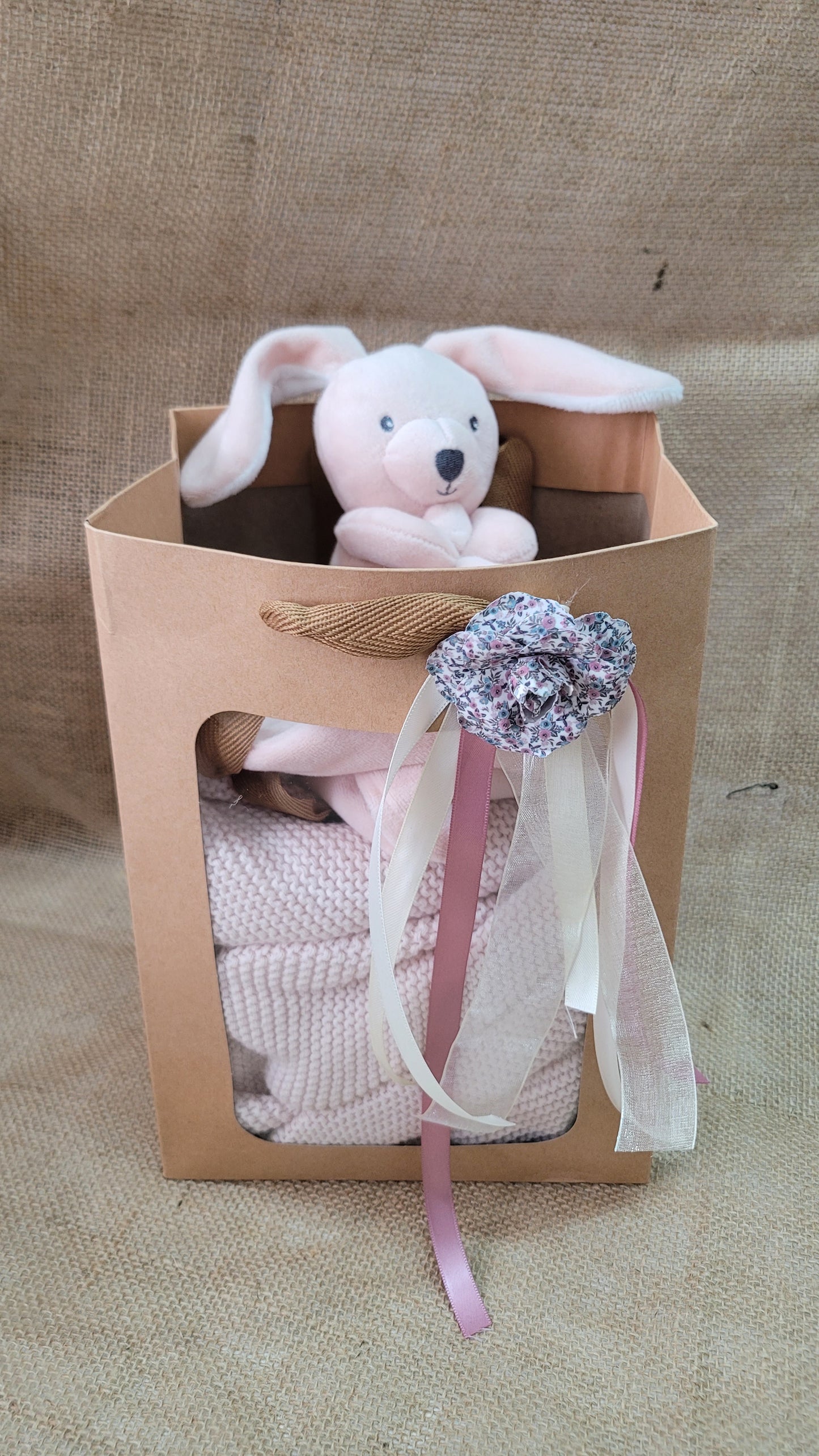 Baby Gift Pack - Lovey / Comforter & Muslin Blanket with Custom Embroidery