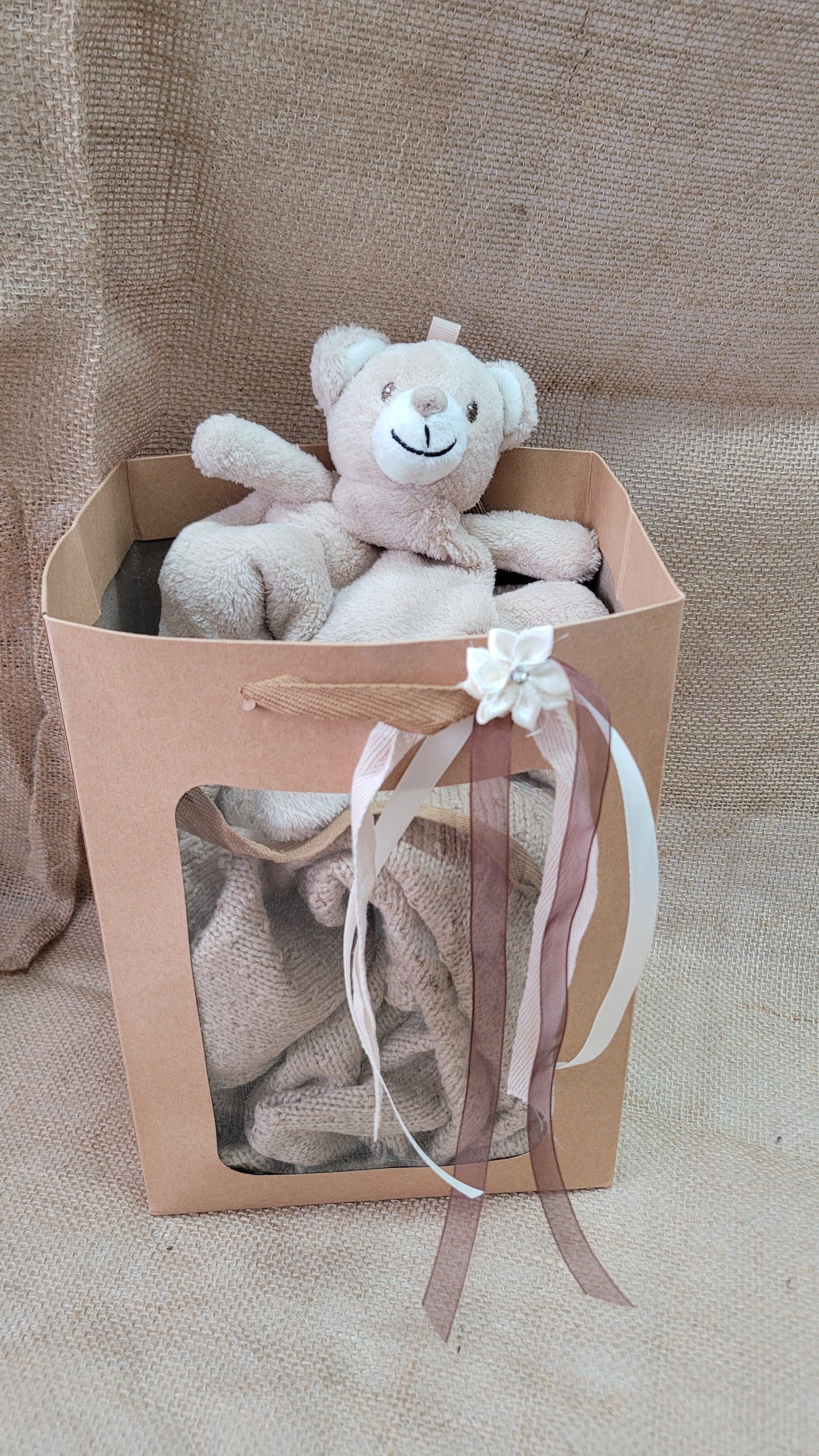 Baby Gift Pack - Lovey / Comforter & Muslin Blanket with Custom Embroidery